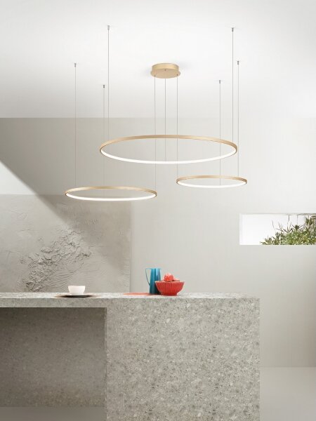 Ondaluce - LED Stmívatelný lustr na lanku SOEL LED/28W/230V+LED/38W+LED/47W