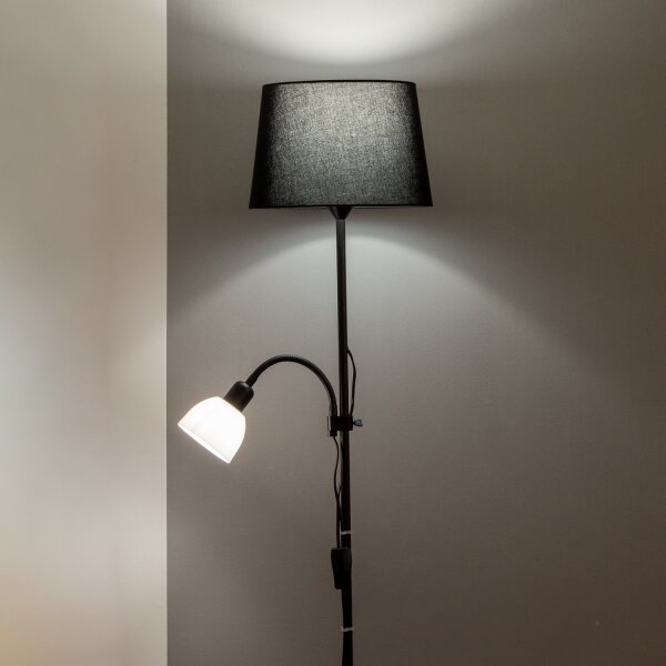 Brilagi - Stojací lampa CERIA 1xE27/100W/230V + 1xE14/25W černá