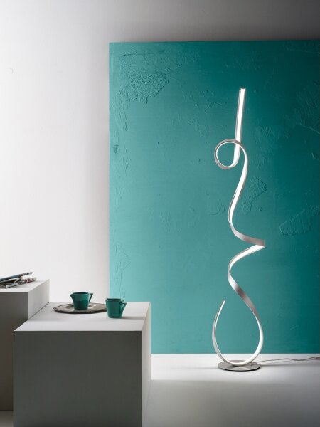 Ondaluce - LED Stmívatelná stojací lampa LUMEN LED/30W/230V 160 cm stříbrná