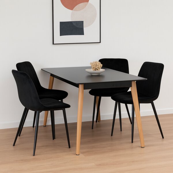 Jídelní stůl Ember 120x80 cm - Černý