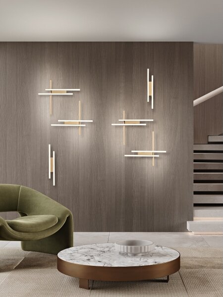 Ondaluce - LED Stmívatelné nástěnné svítidlo MOVIDA LED/16W/230V zlatá