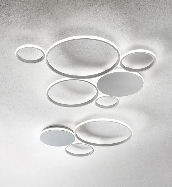 Ondaluce - LED Stmívatelné stropní svítidlo POIS LED/68W/230V stříbrná