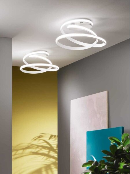 Ondaluce - LED Stmívatelné stropní svítidlo VUELTA LED/37W/230V pr. 55 cm bílá