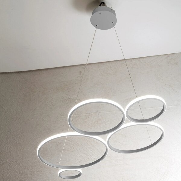 Ondaluce - LED Stmívatelný lustr na lanku POIS LED/60W/230V stříbrná