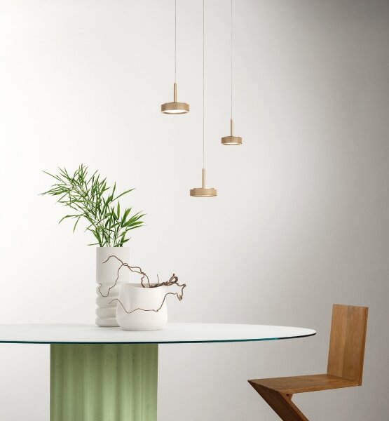 Ondaluce - LED Lustr na lanku NINA LED/20W/230V pr. 19 cm zlatá