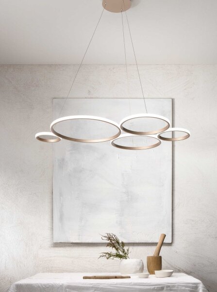 Ondaluce - LED Stmívatelný lustr na lanku POIS LED/60W/230V zlatá