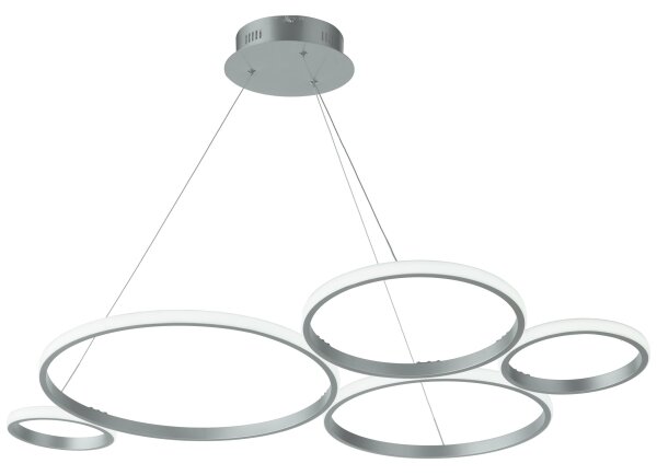 Ondaluce - LED Stmívatelný lustr na lanku POIS LED/60W/230V stříbrná