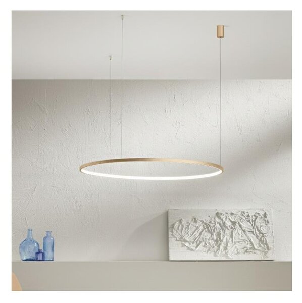 Ondaluce - LED Stmívatelný lustr na lanku SOEL LED/38W/230V pr. 80 cm zlatá