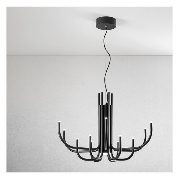Ondaluce - LED Stmívatelný lustr na lanku NOUVEAU LED/35W/230V pr. 78 cm černá