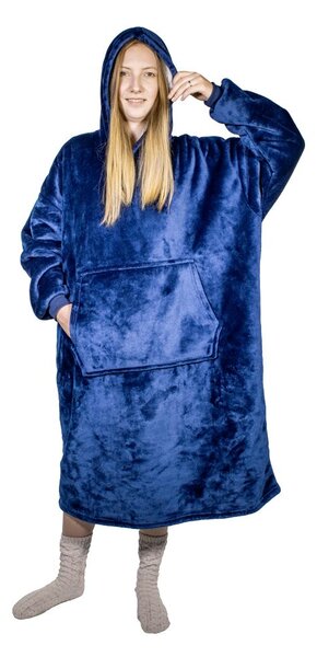 HomeLife Televizní mikina s kapucí HOODIE, S-XXL modrá (š:88cm, v:112cm)-88112M modrá