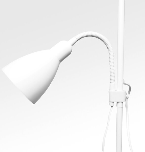 Stojací lampa WENDY 1xE27/100W/230V + 1xE14/40W bílá