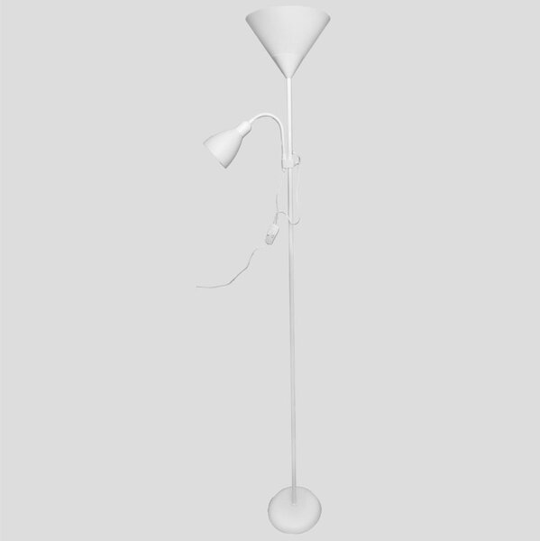 Stojací lampa WENDY 1xE27/100W/230V + 1xE14/40W bílá