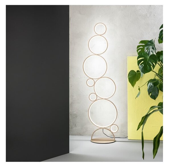 Ondaluce - LED Stmívatelná stojací lampa POIS LED/52W/230V 160 cm zlatá