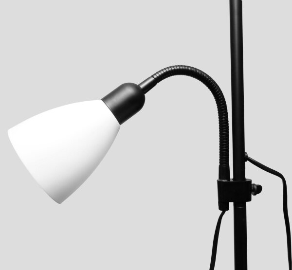 Stojací lampa WENDY 1xE27/100W/230V + 1xE14/40W černá