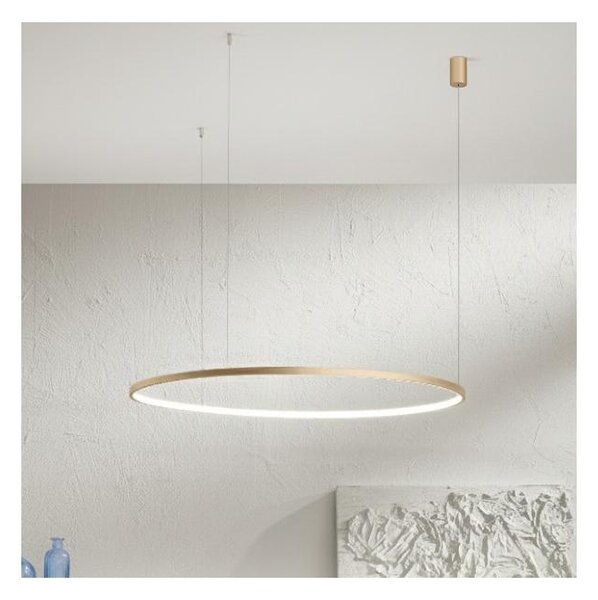 Ondaluce - LED Stmívatelný lustr na lanku SOEL LED/28W/230V pr. 60 cm zlatá