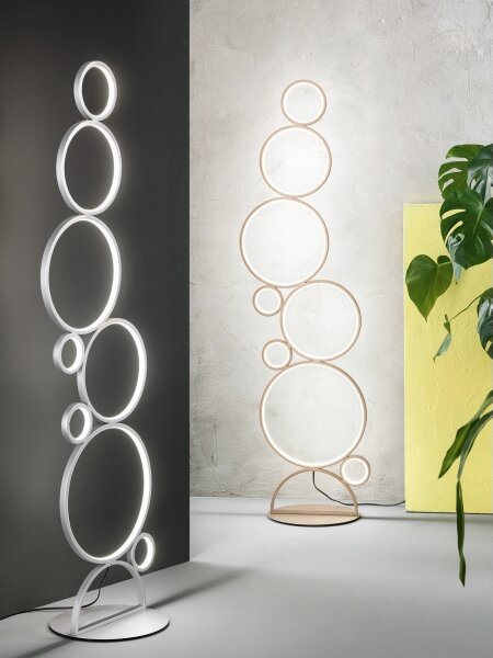 Ondaluce - LED Stmívatelná stojací lampa POIS LED/52W/230V 160 cm zlatá