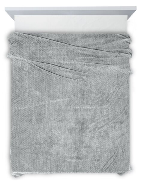 DEKA Z MIKROFLANELU CINDY 150X200 CM SVĚTLEŠEDÁ