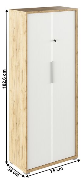 Šatní skříň Rumia 31 (dub artisan + bílá)