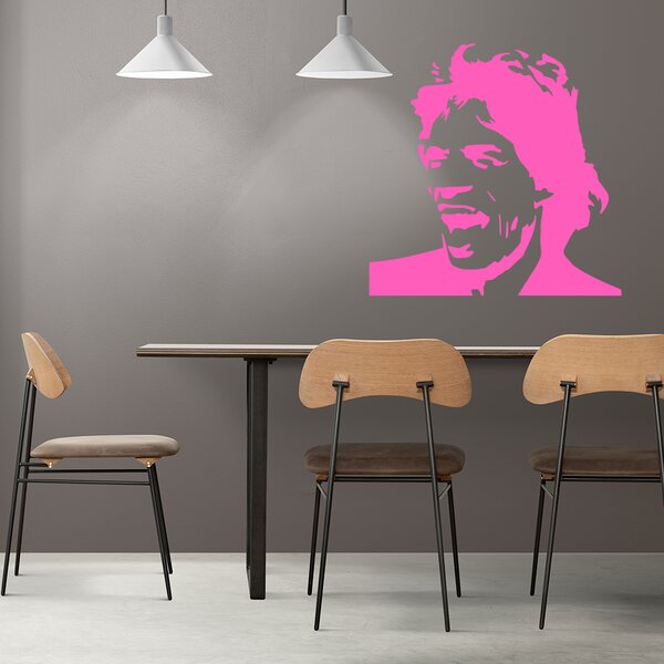 Živá Zeď Samolepka Mick Jagger Barva: černá