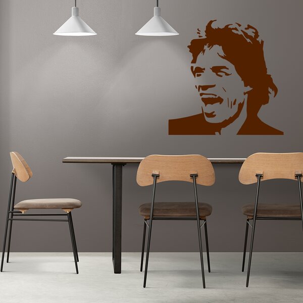 Živá Zeď Samolepka Mick Jagger Barva: černá