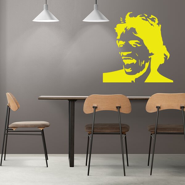 Živá Zeď Samolepka Mick Jagger Barva: černá