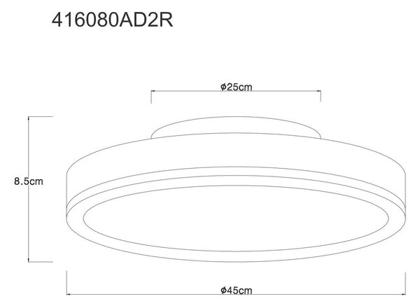 STROPNÍ LED SVÍTIDLO, 45/8,5 cm Globo - Stropní svítidla