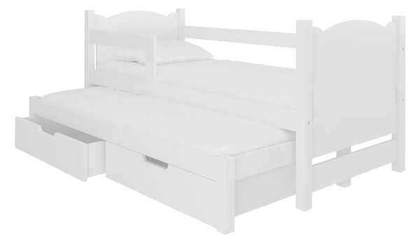 Dětská postel LAMPOS, 180x75, bílá