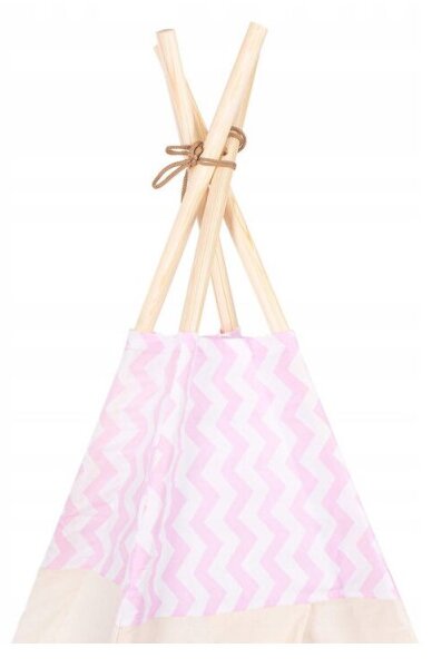 Teepee stan pro děti SPRINGOS Růžový Zigzag
