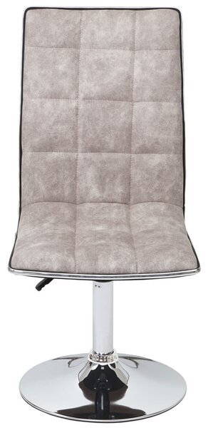 Sada 2 jídelních židlí HWC-C41, kuchyňská židle, výškově nastavitelná otočná, látka/textil MVG vintage pebble grey
