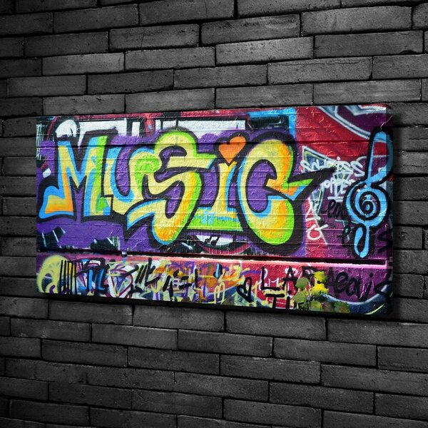 Moderní fotoobraz canvas na rámu Graffiti na stěně oc-35334912
