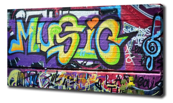 Moderní fotoobraz canvas na rámu Graffiti na stěně oc-35334912