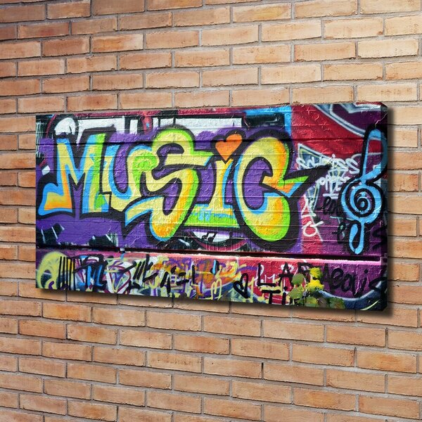 Moderní fotoobraz canvas na rámu Graffiti na stěně oc-35334912