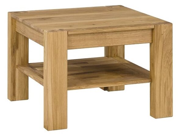 Massivo Konferenční stolek Barna, čtvercový, (65x65 cm) dub, masiv