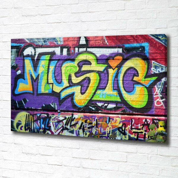 Moderní fotoobraz canvas na rámu Graffiti na stěně oc-35334912