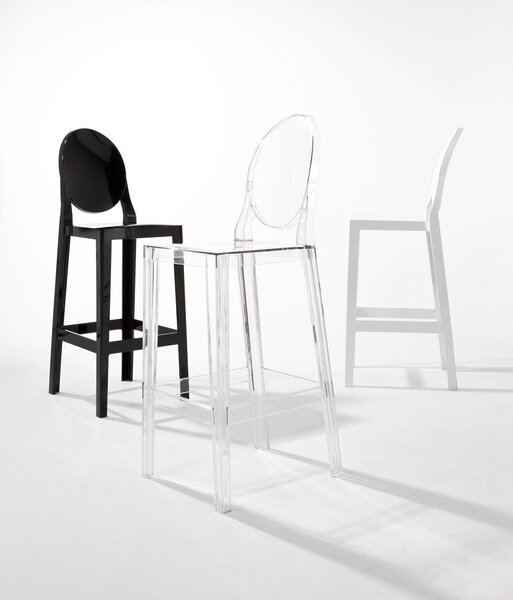 Kartell designové barové židle One More Please (výška sedáku 65 cm)
