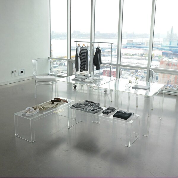 Kartell designové konferenční stoly Invisible Side (31.5 cm)