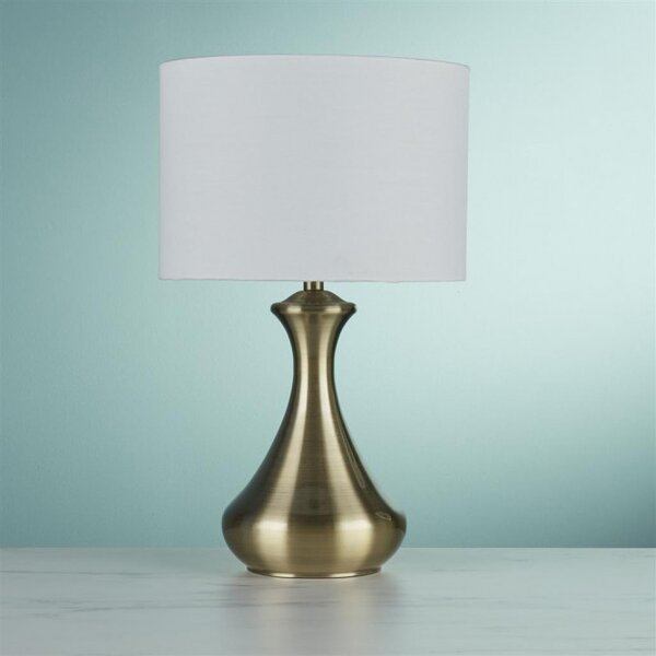 Searchlight EU2750AB Stmívatelná dotyková stolní lampa IVORY patina