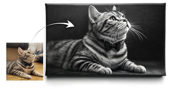 KRAFTHOUSE.EU Váš mazlíček v Prémiovém stylu – obraz na plátno Premium Canvas | Různé rozměry Velikost: 30 x 20 cm