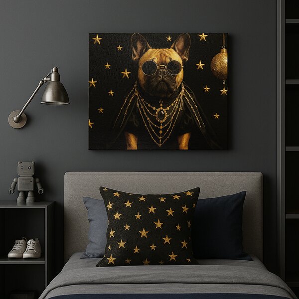 KRAFTHOUSE.EU Morpheus – obraz na plátno Premium Canvas (100% bavlna) | Stylový moderní motiv psa | Různé rozměry Velikost: 30 x 20 cm
