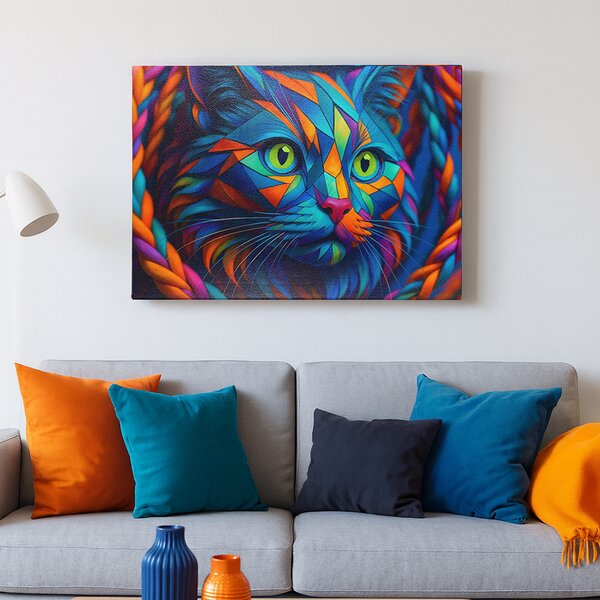 KRAFTHOUSE.EU Magic Kitten – obraz na plátno Premium Canvas (100% bavlna) | Moderní design | Různé rozměry Velikost: 30 x 20 cm