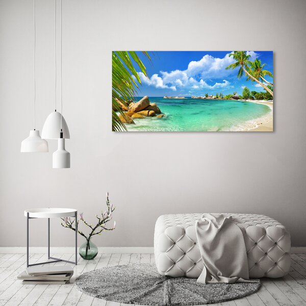 Foto obraz skleněný horizontální Seychely pláž osh-37245256