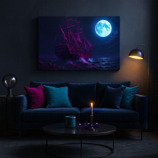 KRAFTHOUSE.EU Moonlit Phantom – obraz na plátno Premium Canvas (100% bavlna) | Různé rozměry Velikost: 30 x 20 cm