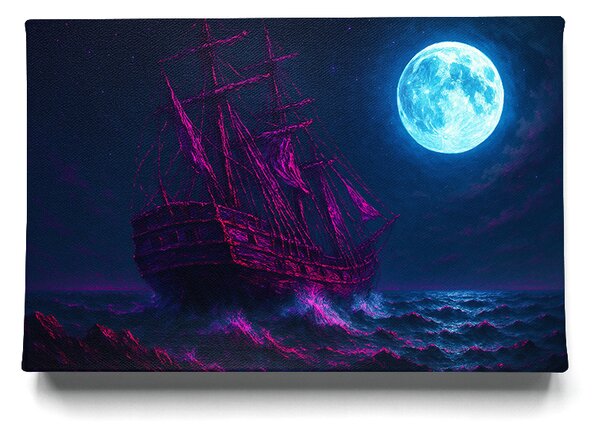 KRAFTHOUSE.EU Moonlit Phantom – obraz na plátno Premium Canvas (100% bavlna) | Různé rozměry Velikost: 30 x 20 cm