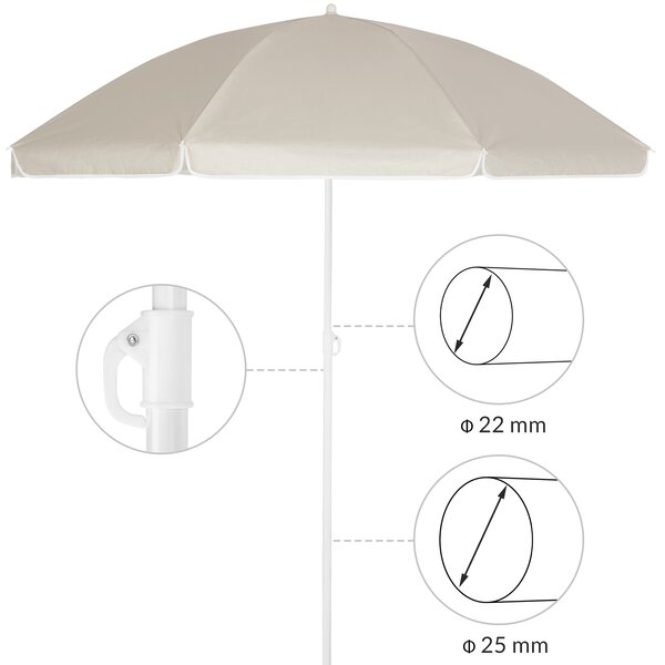 Deuba Zahradní slunečník Kypr 180 cm - béžový
