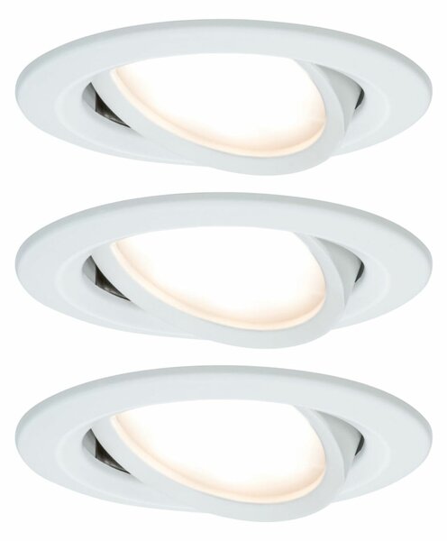 PAULMANN Smart Home Zigbee set Smart Home Zigbee 3.0 vestavné svítidlo Nova Coin + Zigbee Cephei výklopné kruhové 84mm 50° Coin 3x6W 230V 2700K bílá mat