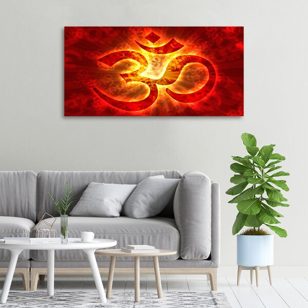 Foto obraz canvas Hořící znak om oc-38189508