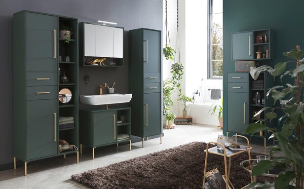VYSOKÁ SKŘÍŇ, lesní zelená, 40,5/184,3/33,1 cm Stylife - Koupelnové série
