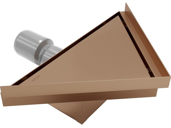 Mexen Flat-T, bodová podlahová vpusť 20 cm, měděná matná, 1C10320