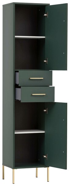 VYSOKÁ SKŘÍŇ, lesní zelená, 40,5/184,3/33,1 cm Stylife - Koupelnové série
