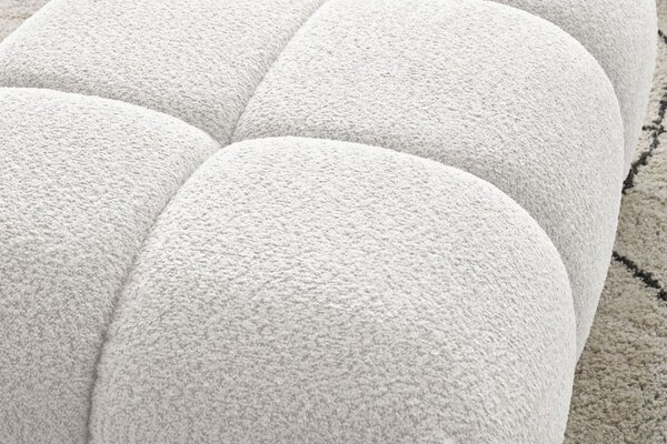 -25 % Dny MOMENTI– Bobochic Paris Bílá bouclé podnožka Alya 122 x 82 cm